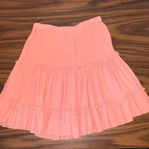 Ruffle pink skirt, size small